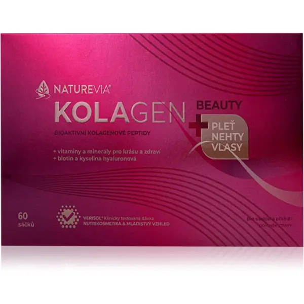 NatureVia Kolagen Beauty+ kolagen v sáčku 60 ks