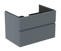 Ideal Standard Finesse - Umývadlová skrinka, 80x51x55 cm, 2 zásuvky, Ribbed Matt ashblue E3396UQ