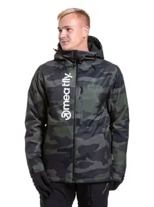 Pánská snb & ski bunda meatfly manifold černá camo xxl