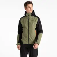 Pánská zimní lyžařská bunda dare2b precision ii černá/zelená 3xl