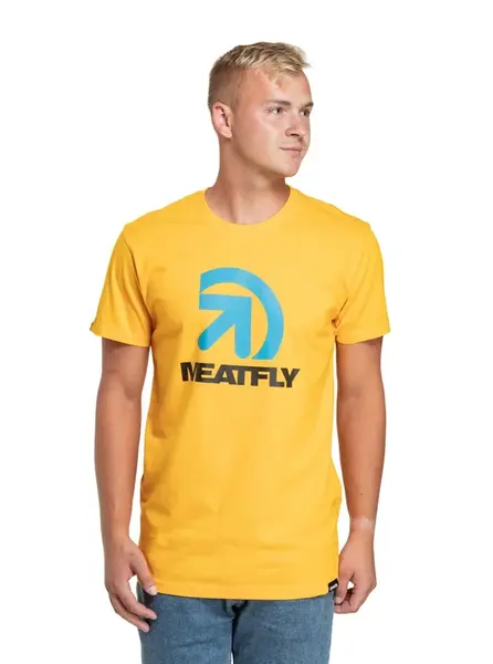 Meatfly pánské tričko Dais Deep Yellow | Žlutá | Velikost S | 100% bavlna