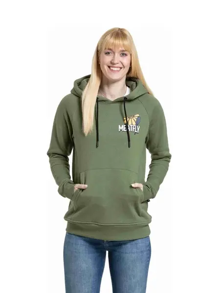 Meatfly dámská mikina Watani Olive Flowers | Zelená | Velikost M