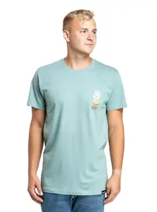 Meatfly pánské tričko Phase Dusty Mint | Modrá | Velikost M | 100% bavlna