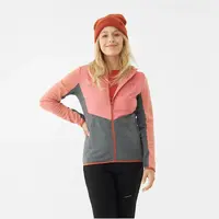 Dámská hybridní bambusová mikina viking creek světle růžová/šedá s