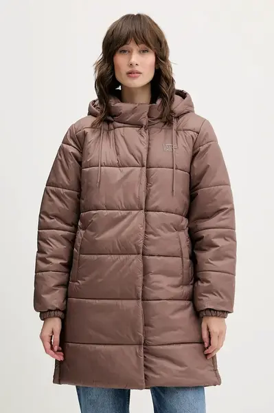 Bunda Vans hnědá barva, zimní, VN000PK3CHG1