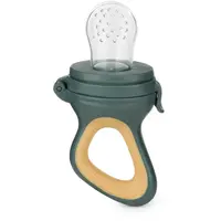 Petite&Mars Silicone Food Feeder 6m+ krmící kousátko Green&Ochre 1 ks