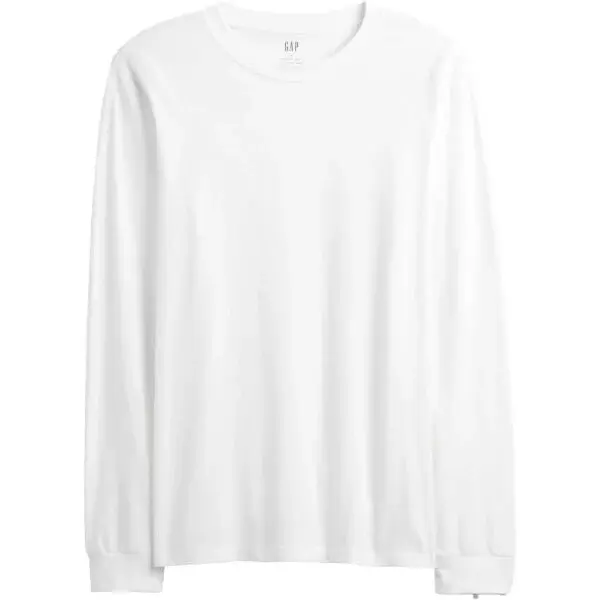 GAP V-LS EVERYDAY SOFT CREW - SOLID Pánské tričko, bílá, velikost