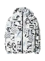 KARL LAGERFELD JEANS Zimná bunda  opálová / čierna / biela