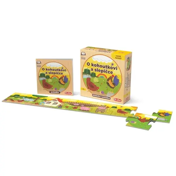 O kohútikovi a sliepočke - skladačka s rozprávkou