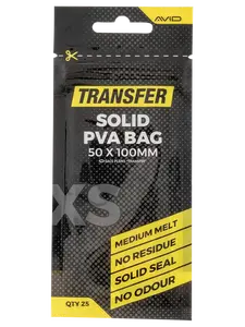 Avid carp pva sáčky transfer solid pva bag - x-small (50x100 mm)
