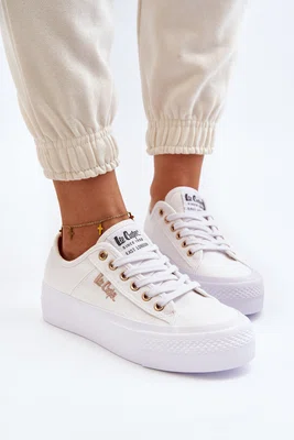 Bílé Dámské Tenisky na Platformě Lee Cooper