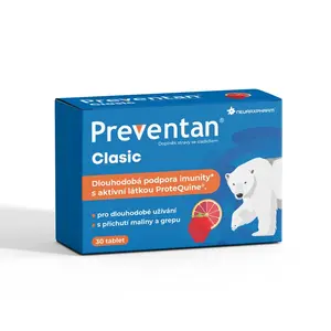 Preventan Clasic s příchutí maliny a grepu 30 tablet
