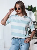 T-shirt damski ALMIN turkusowy Dstreet