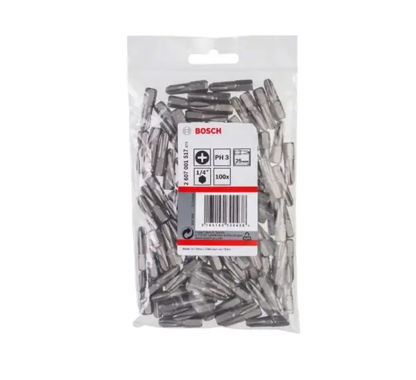 Bosch Příslušenství - Sada bitů PH3, délka 25 mm, 100 ks 2607001517