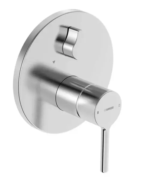 Hansa Vantis - Baterie pod omítku, pro 2 spotřebiče, broušená ocel 8260906780