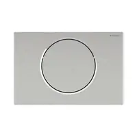 Geberit Sigma10 - Elektronické ovládání splachování, bateriové napájení, easy-to-clean, kartáčovaný nerez 115.864.SN.6