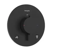 Hansgrohe Ecostat Comfort S - Termostatická baterie pod omítku, pro 2 spotřebiče, matná černá 33715670