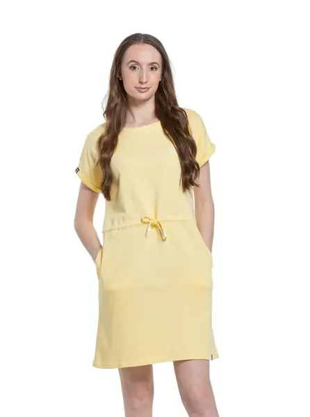 Meatfly dámské šaty Lotie Light Yellow | Žlutá | Velikost XS | 100% bavlna