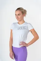 Nebbia FIT Activewear funkční tričko s krátkým rukávem 440 , bílá, XS