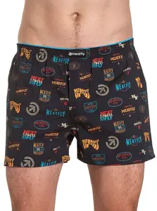 Meatfly pánské trenýrky Agostino Double Pack H - Badges | Černá | Velikost S