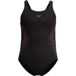 Speedo PLCMT MUSCLEBACK Jednodílné dívčí plavky, černá, velikost 11-12Y