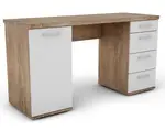 Písací stôl Walter, dub burgund/biely%