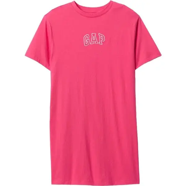 GAP V-FRCH LOGO Dámské šaty, růžová, velikost