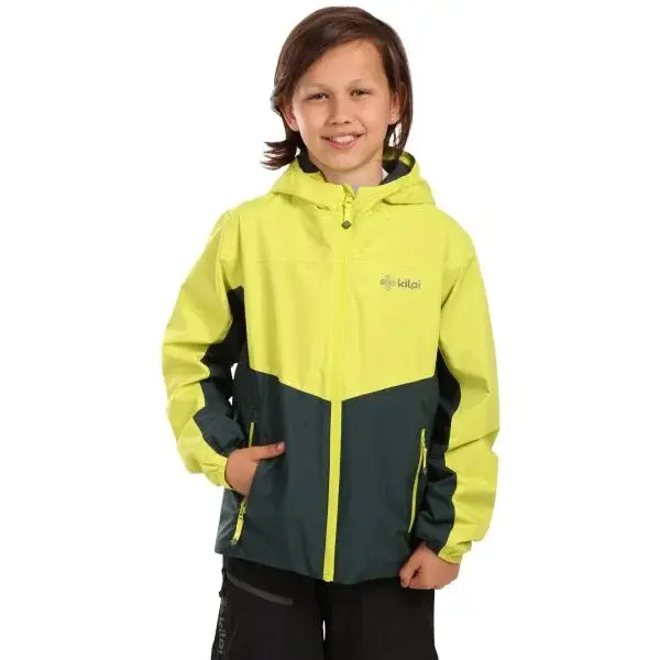 KILPI ORLETI Chlapecká outdoorová bunda, tmavě zelená, velikost