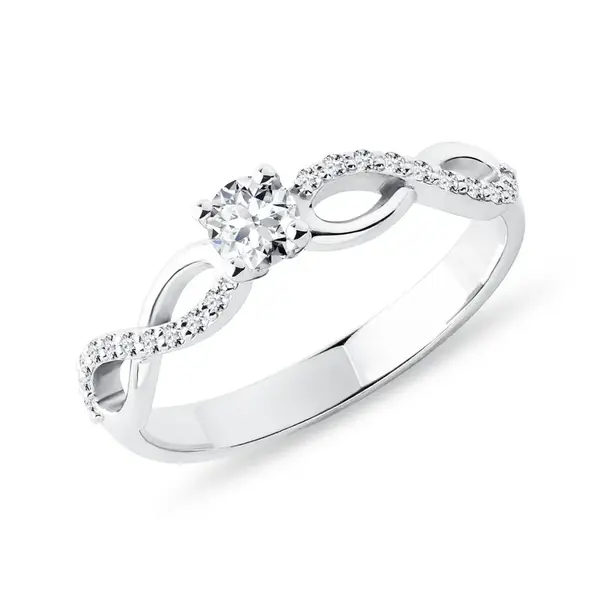 Zásnubný diamantový prsteň KLENOTA