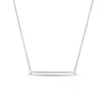Náhrdelník s hladkou tyčinkou z bieleho zlata KLENOTA