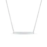 Náhrdelník s hladkou tyčinkou z bieleho zlata KLENOTA