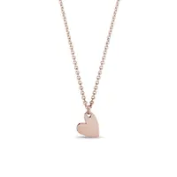 Prívesok z ružového zlata v tvare srdiečka KLENOTA