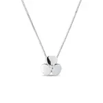 Náhrdelník kytička z bílého zlata s diamantem KLENOTA