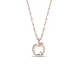 Náhrdelník jablko v růžovém 14k zlatě KLENOTA