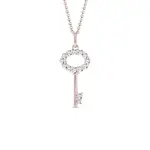 Přívěsek klíček z růžového zlata s diamanty KLENOTA