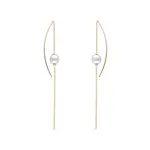 Moderní perlové náušnice ze žlutého zlata KLENOTA