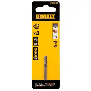 DeWALT Príslušenstvo - Súprava vrtákov do kovu, 1,5x34 mm, 3 ks DT20511