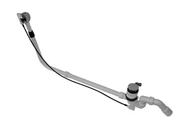 Duravit Príslušenstvo - Vaňová odtoková a prepadová súprava s napúšťaním, bovden, dĺžka 1070 mm, chróm 791226000001000