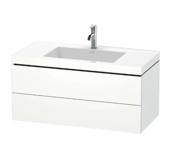 Duravit L-Cube - Skříňka s umyvadlem 50x100x48 cm, 2 zásuvky, bílá mat LC6928O1818