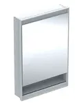 Geberit ONE - Zrcadlová skříňka s LED osvětlením, 60x90x15 cm, panty vlevo, s nikou, vestavná, bílá 505.820.00.2