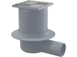 Alcadrain Odtokové kanálky - Podlahová vpust boční, 11x11 cm, průměr 5 cm, nerez/plast APV1