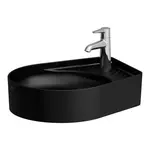 Laufen VAL - Umývadlo, 50x40 cm, s prepadom, otvor na batériu, matná čierna H8122817161041