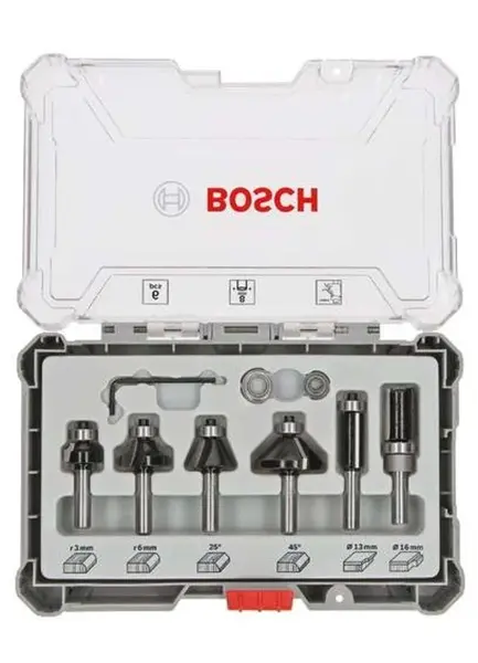 Bosch Príslušenstvo - 6-dielna súprava frézovacích bitov 2607017469