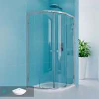 Mereo Kora - Sprchový kút 80x80 cm, s vaničkou a príslušenstvom, chróm/číre sklo CK35133ZH