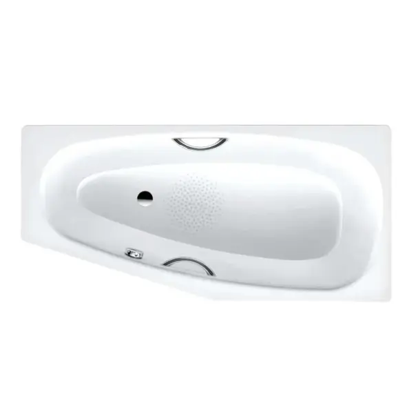 Kaldewei Advantage - Asymetrická vaňa Mini Star ľavá 837, 157x70/48 cm, s otvormi na držadlá, antislip, biela 225330000001