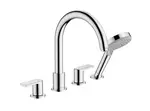 Hansgrohe Vernis Shape - Batéria na okraj vane, 4-otvorová inštalácia, chróm 71459000