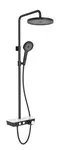 kielle Oudee - Sprchový set s termostatem 26 cm, 3 proudy, černá/bílá 20602004