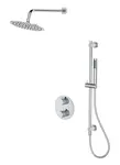 Cersanit Zen - Sprchový set s termostatem pod omítku, s tělesem, průměr 25 cm, chrom S952-032