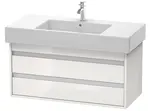 Duravit Ketho - Umyvadlová skříňka 48x100x46 cm, 2 zásuvky, lesklá bílá KT664102222