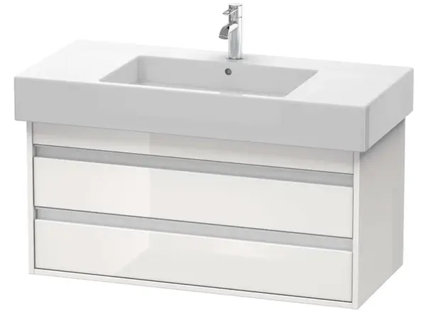 Duravit Ketho - Umyvadlová skříňka 48x100x46 cm, 2 zásuvky, lesklá bílá KT664102222